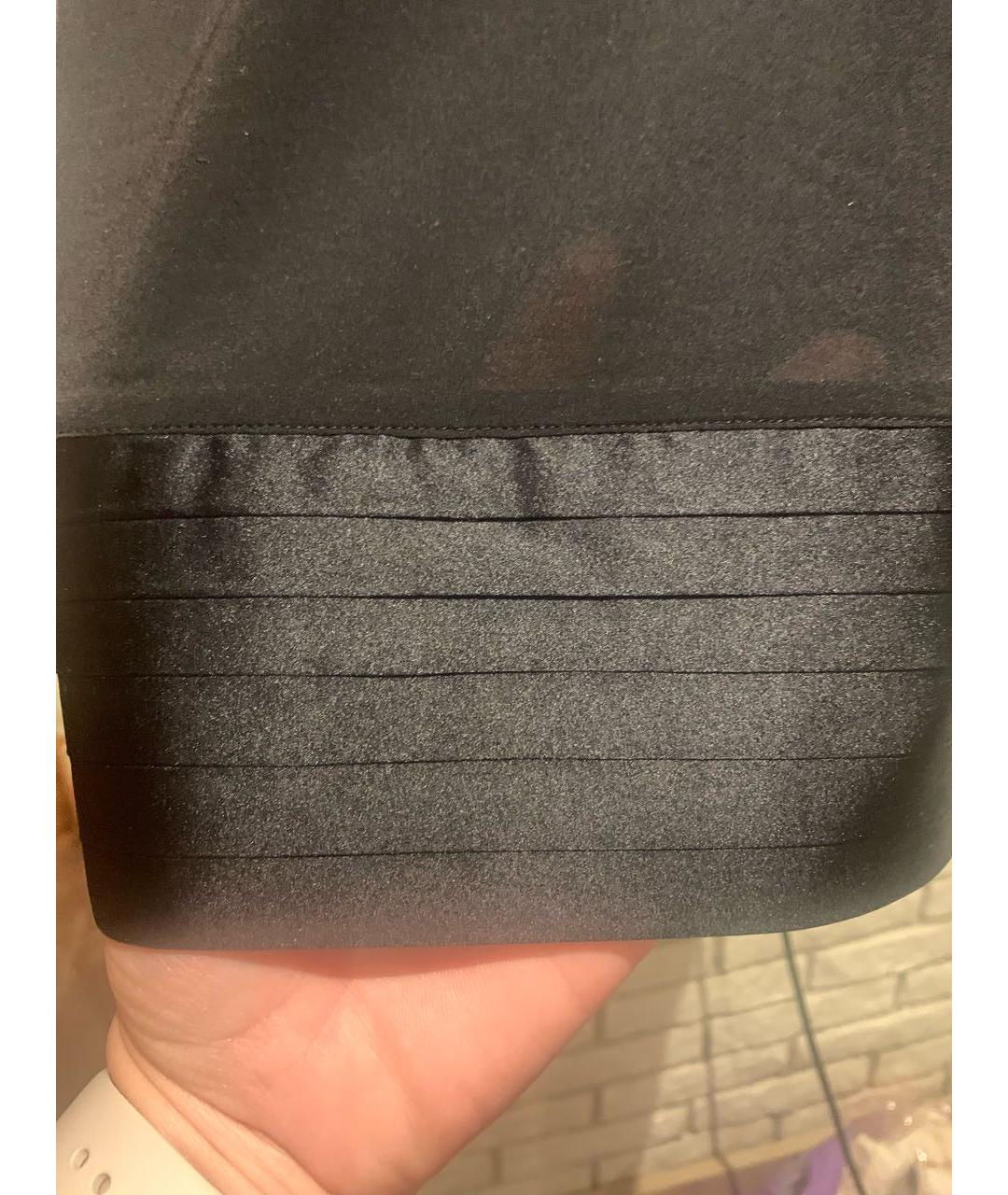 BURBERRY Черная шелковая юбка миди, фото 4