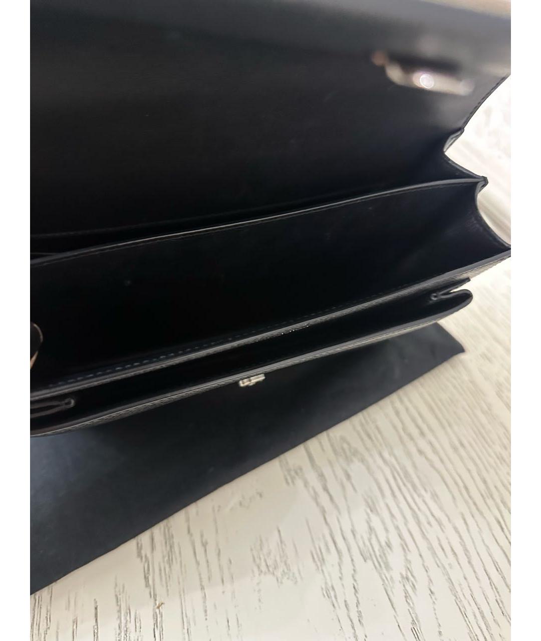 SAINT LAURENT Черная кожаная сумка через плечо, фото 7