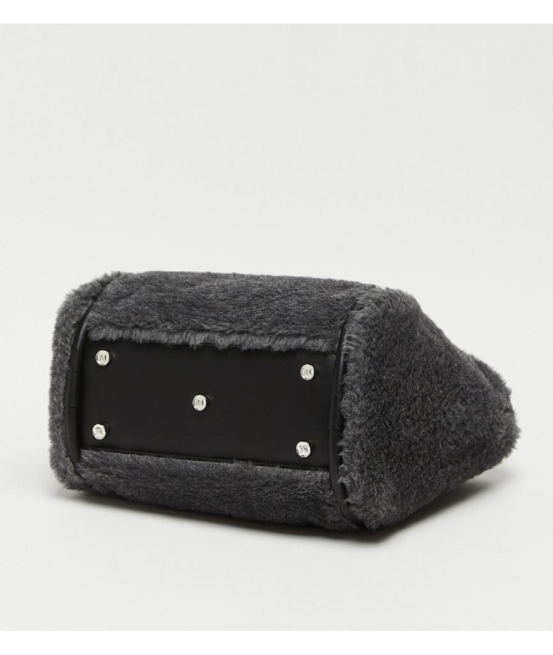 MAX MARA Серая шерстяная сумка тоут, фото 4