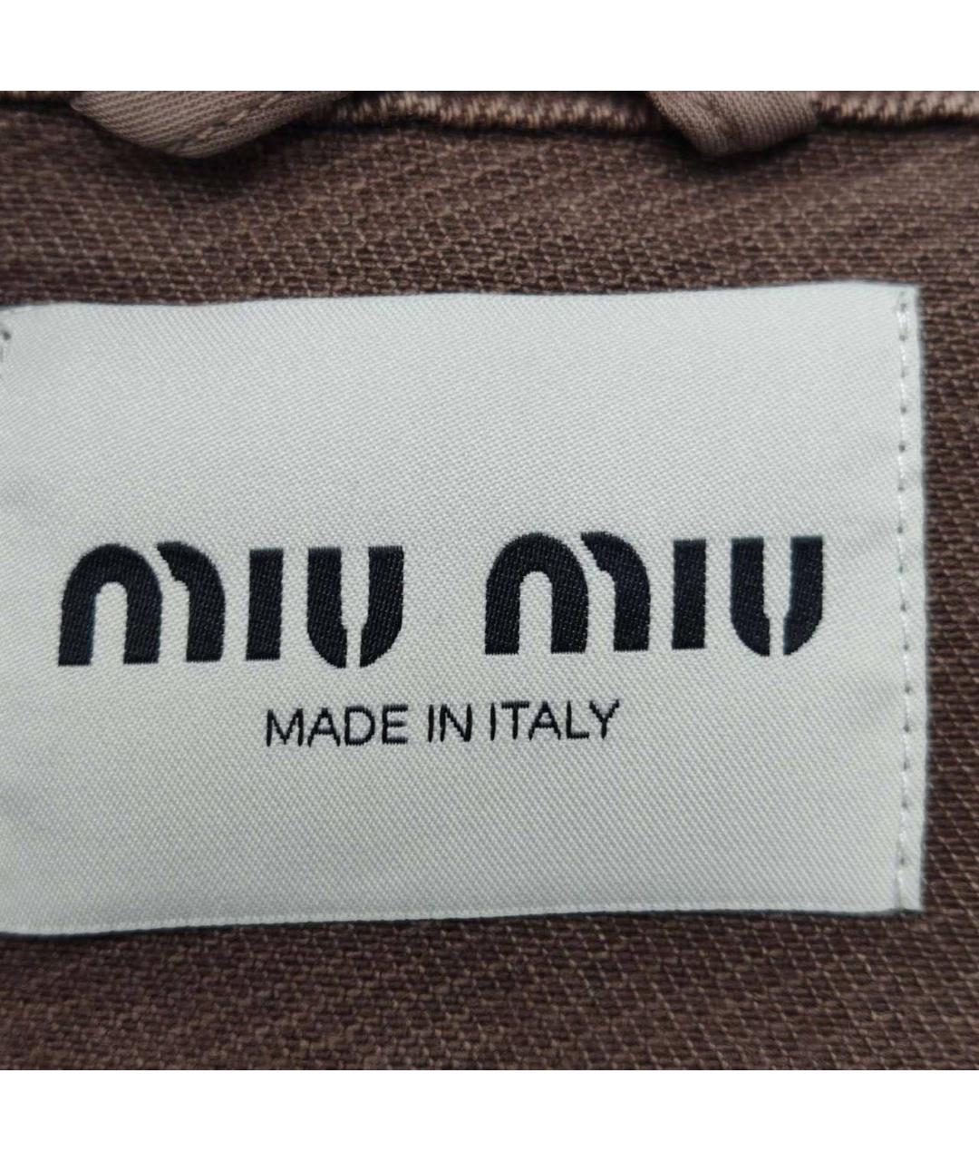 MIU MIU Коричневая деним куртка, фото 4
