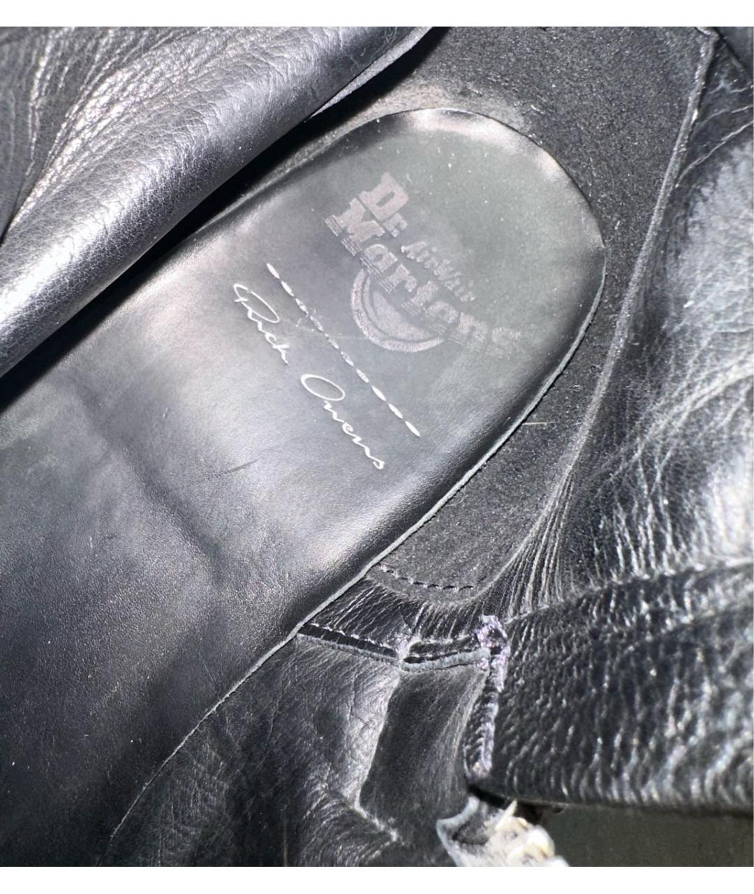RICK OWENS Черные кожаные высокие ботинки, фото 6
