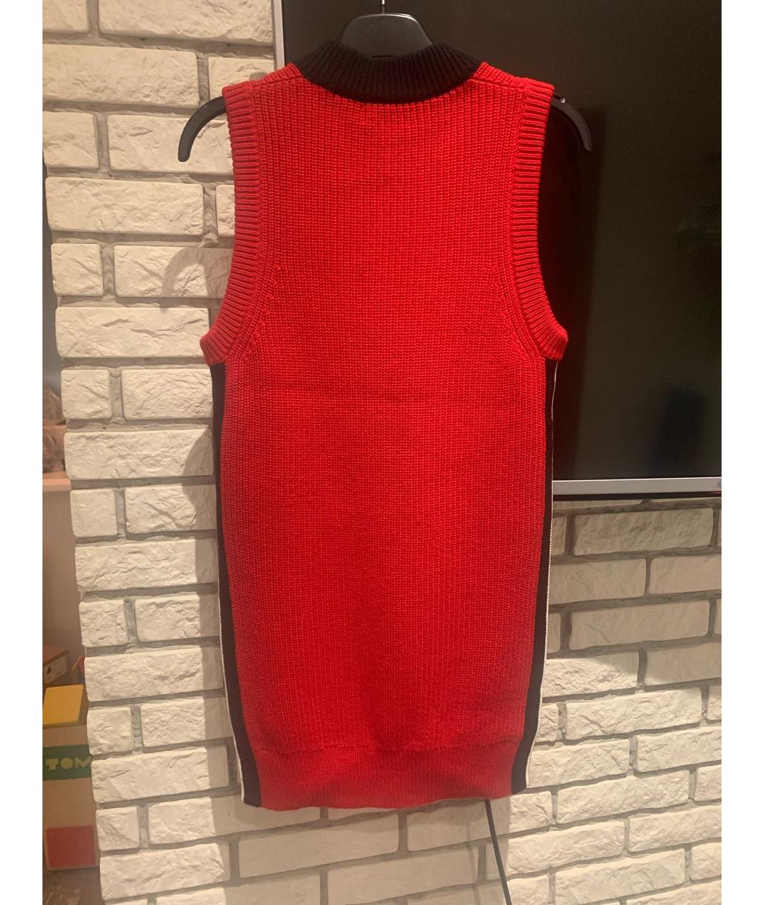 BURBERRY Красная шерстяная жилетка, фото 2