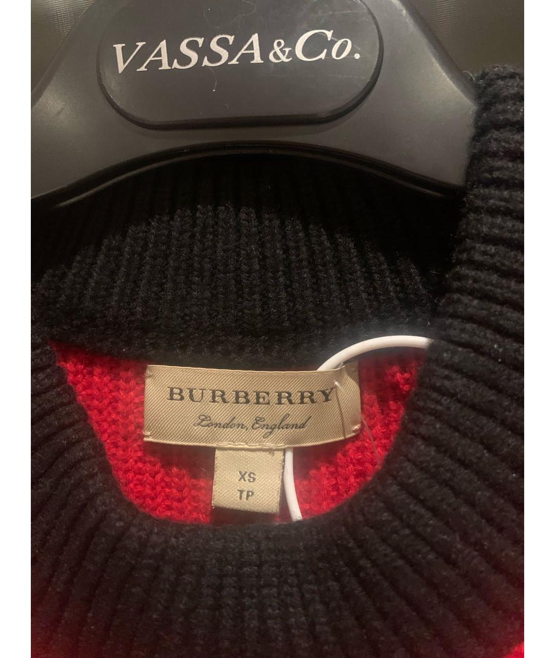 BURBERRY Красная шерстяная жилетка, фото 3