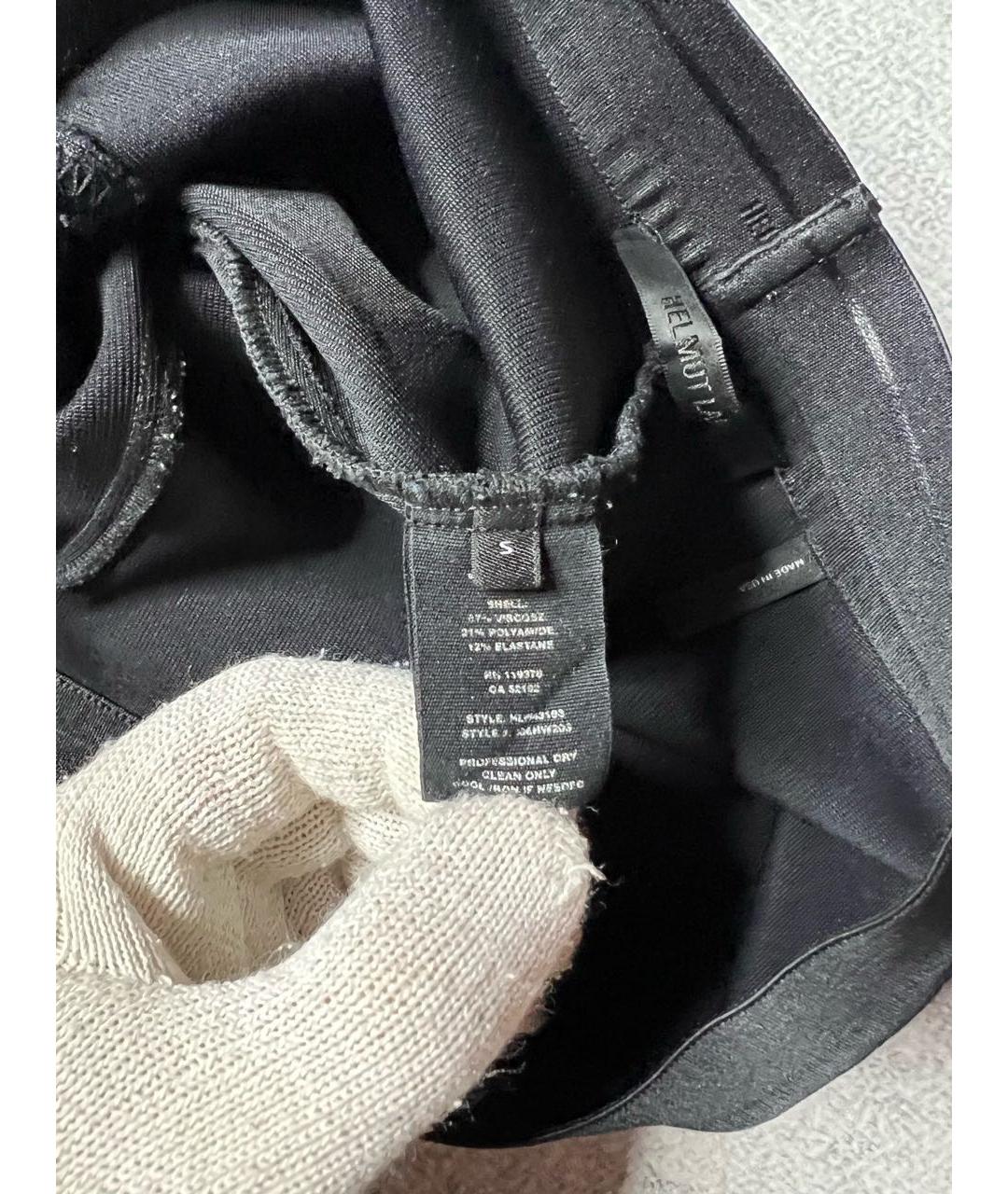 HELMUT LANG Черные вискозные леггинсы и велосипедки, фото 7