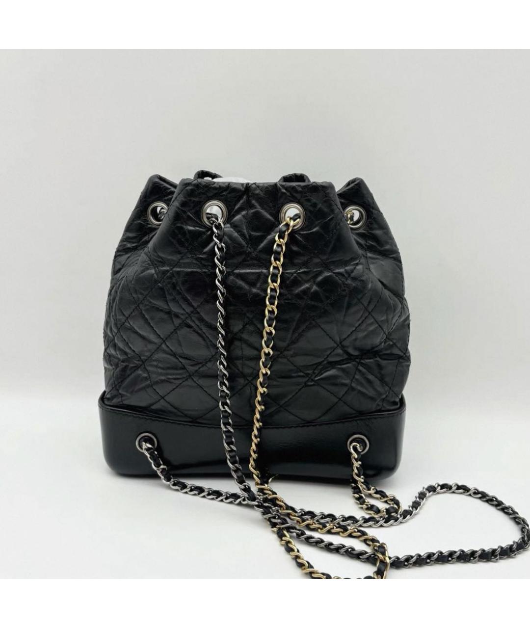 CHANEL Черный кожаный рюкзак, фото 3
