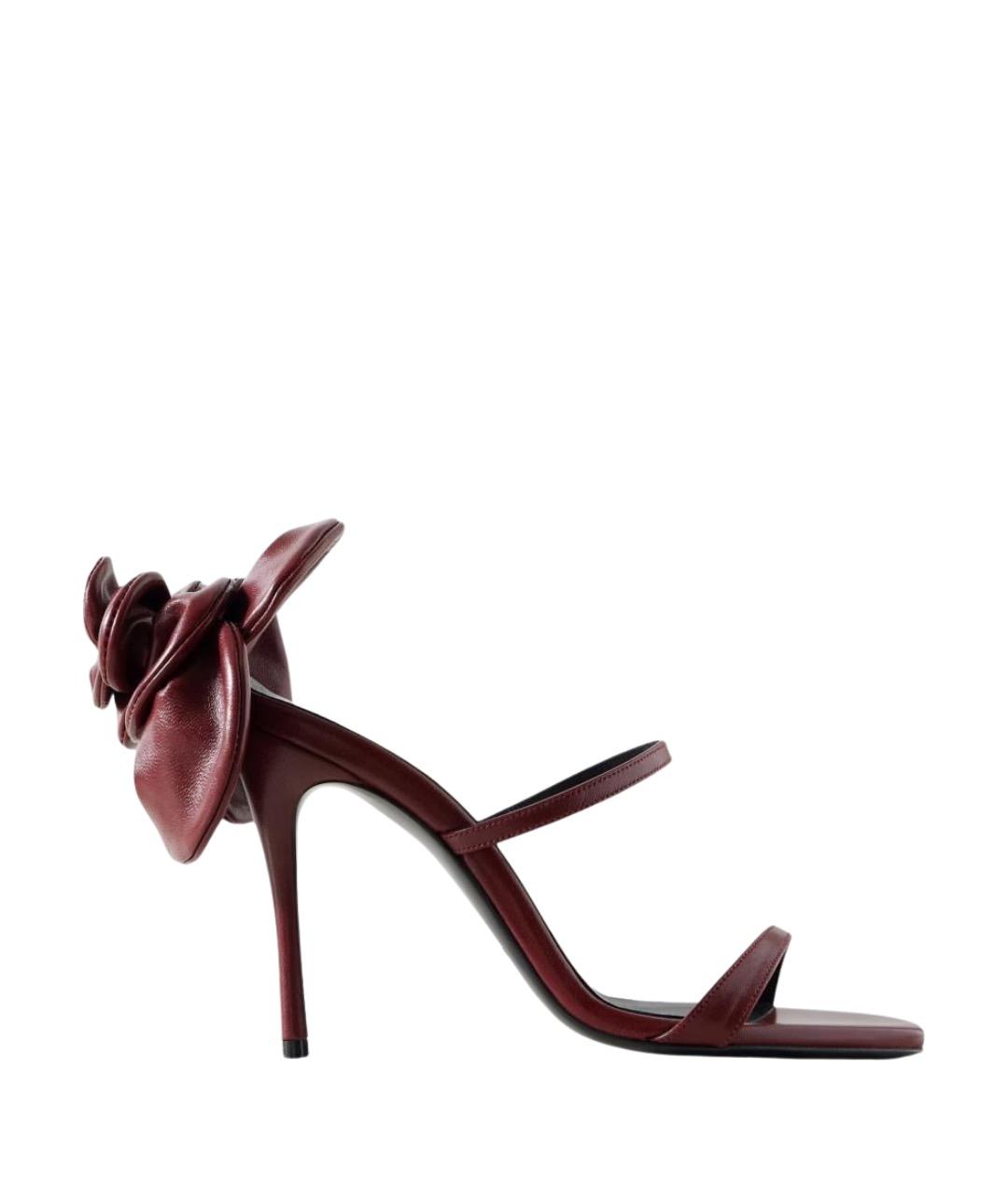 MAGDA BUTRYM Бордовые кожаные мюли, фото 1