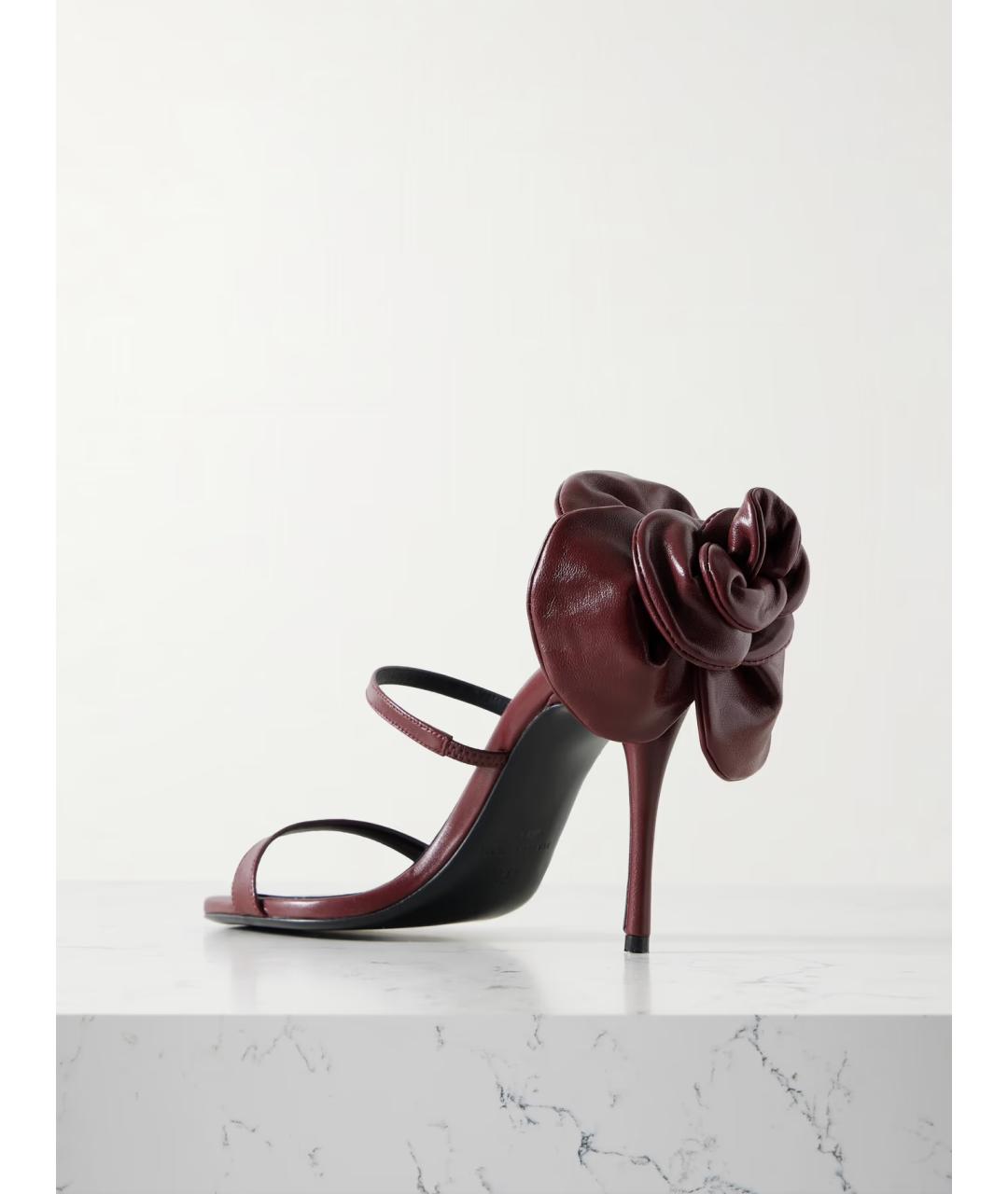 MAGDA BUTRYM Бордовые кожаные мюли, фото 3