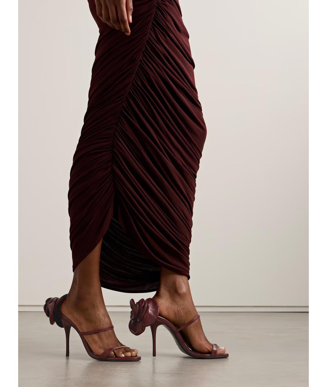 MAGDA BUTRYM Бордовые кожаные мюли, фото 2