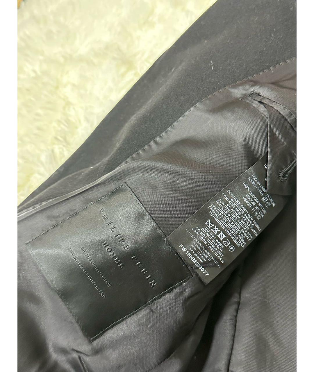 PHILIPP PLEIN Черное пальто, фото 5