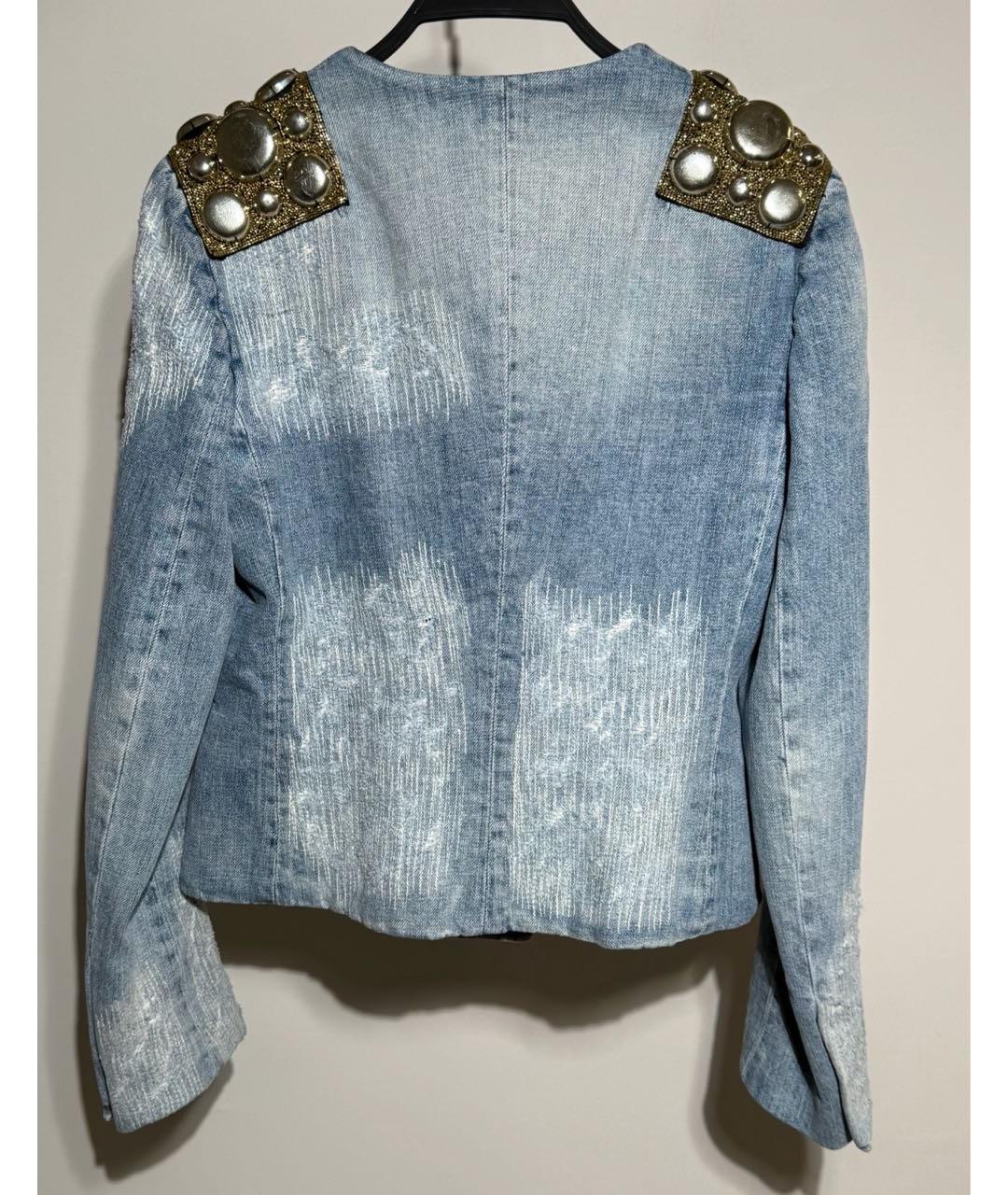 DOLCE&GABBANA Голубой деним жакет/пиджак, фото 2