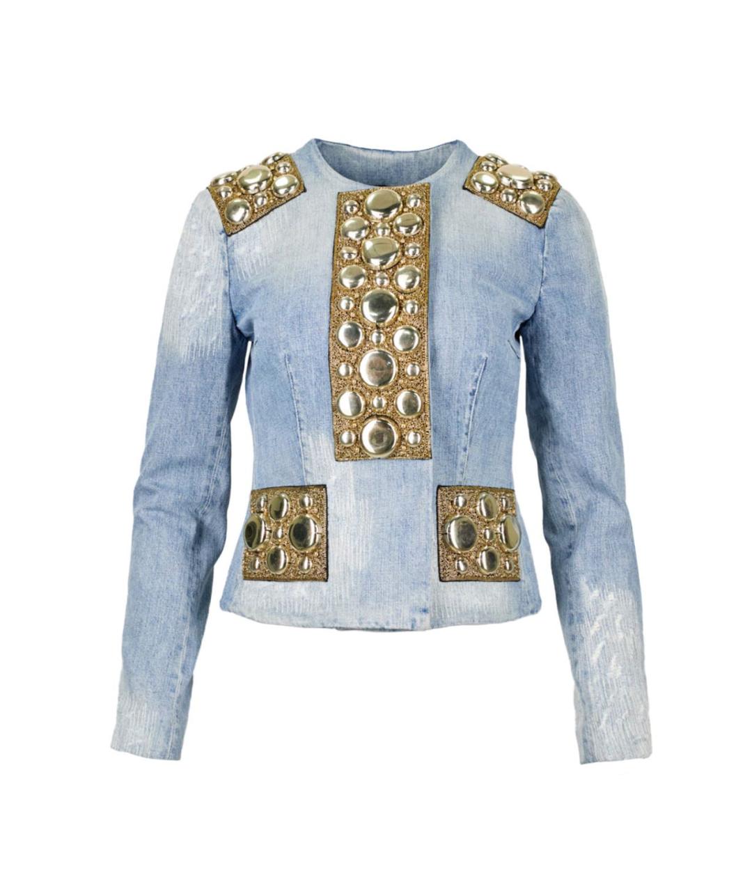 DOLCE&GABBANA Голубой деним жакет/пиджак, фото 1
