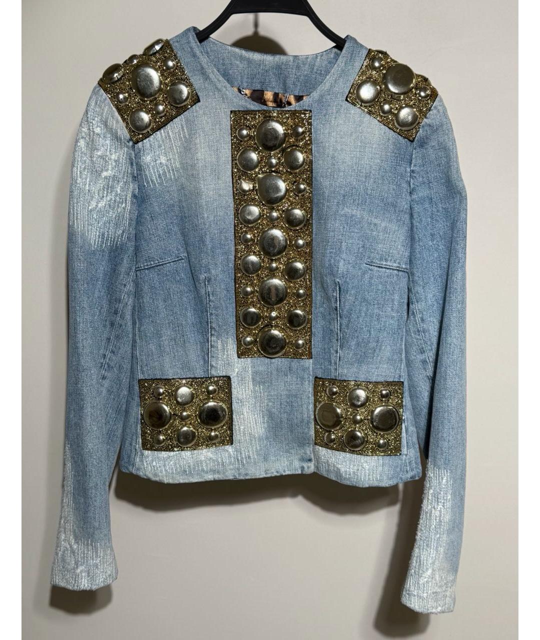 DOLCE&GABBANA Голубой деним жакет/пиджак, фото 6