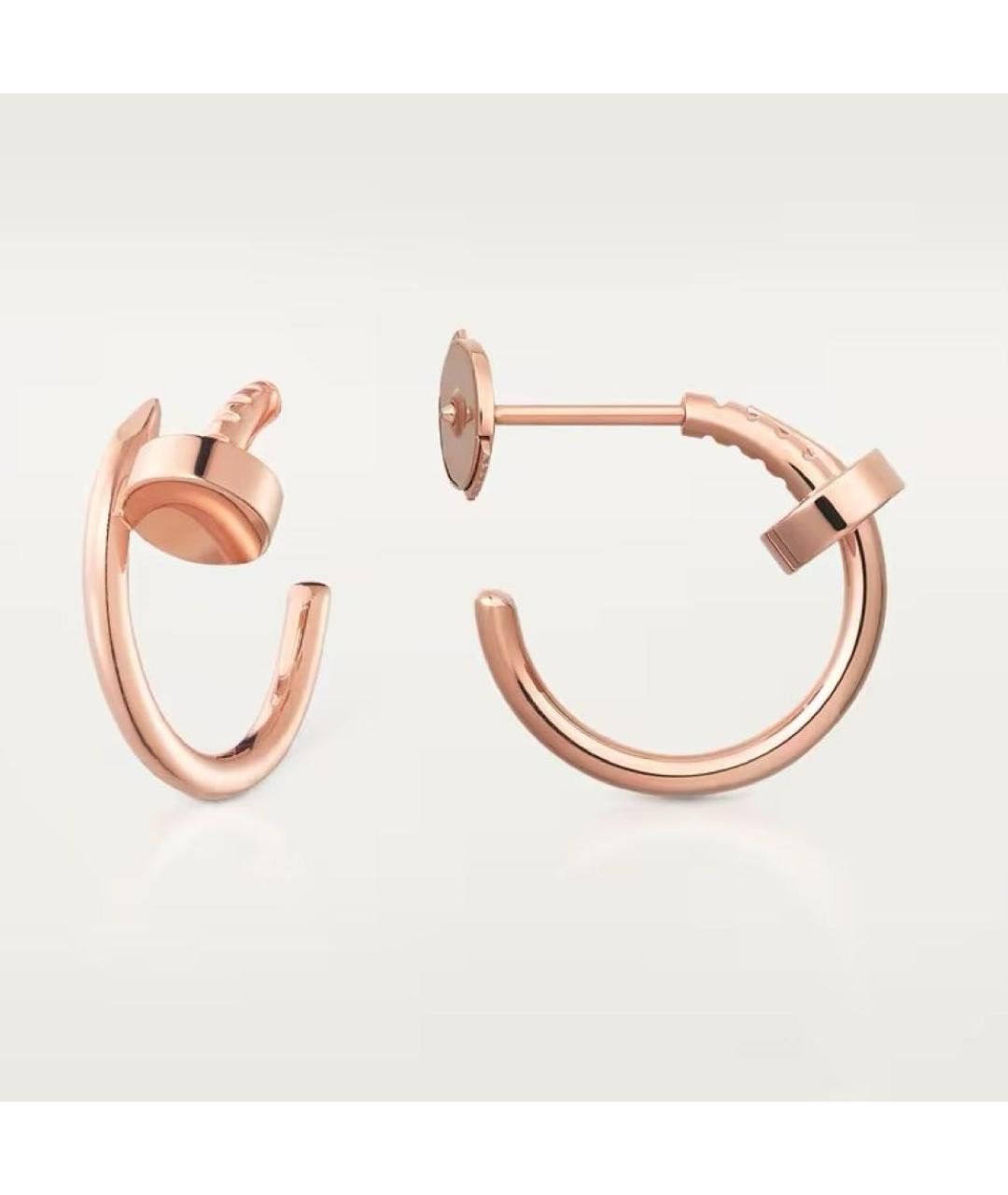 CARTIER Золотые серьги из розового золота, фото 2