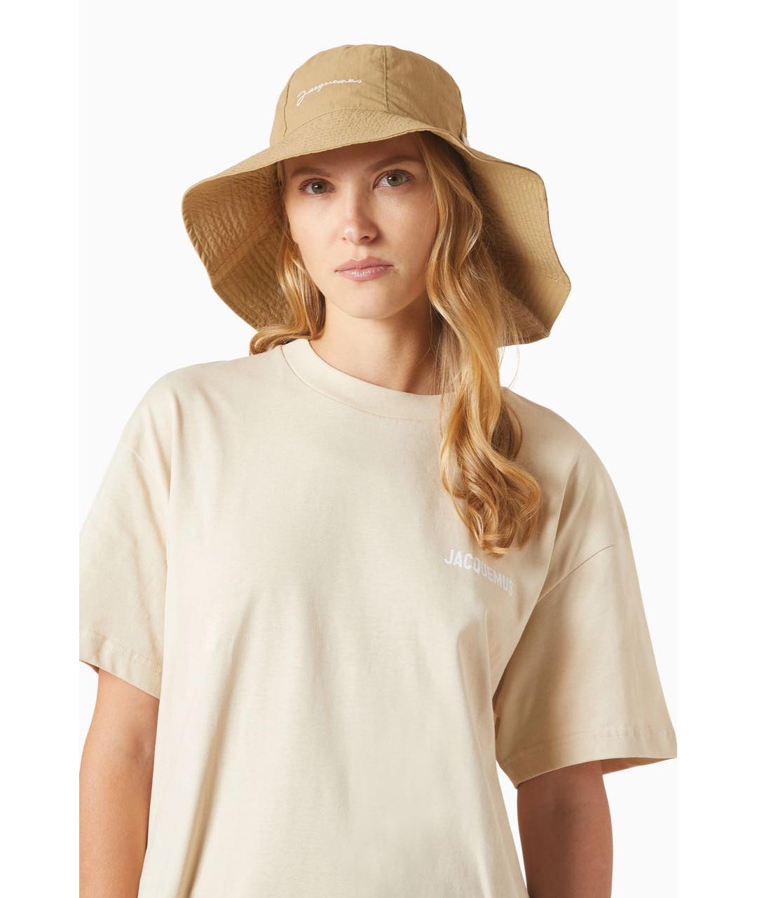 JACQUEMUS Бежевая панама, фото 4