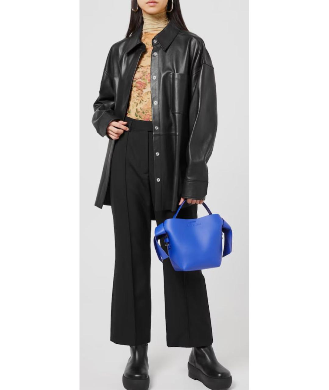 ACNE STUDIOS Черные шерстяные брюки широкие, фото 7