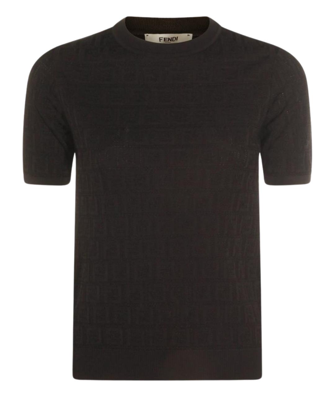 FENDI Черный хлопковый джемпер / свитер, фото 1