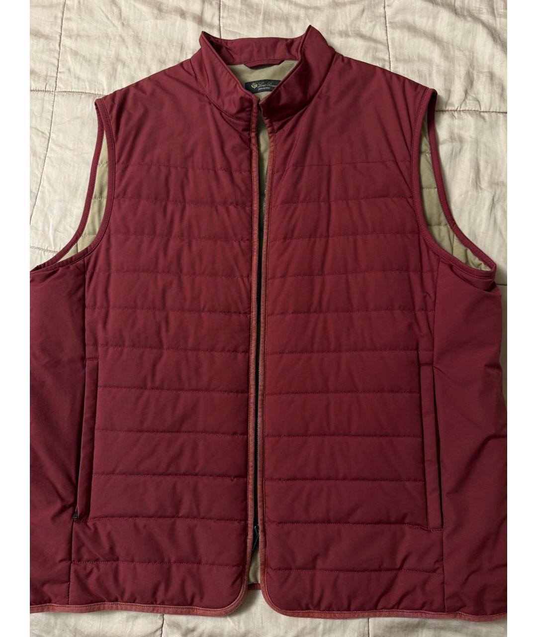 LORO PIANA Бордовый жилет, фото 3
