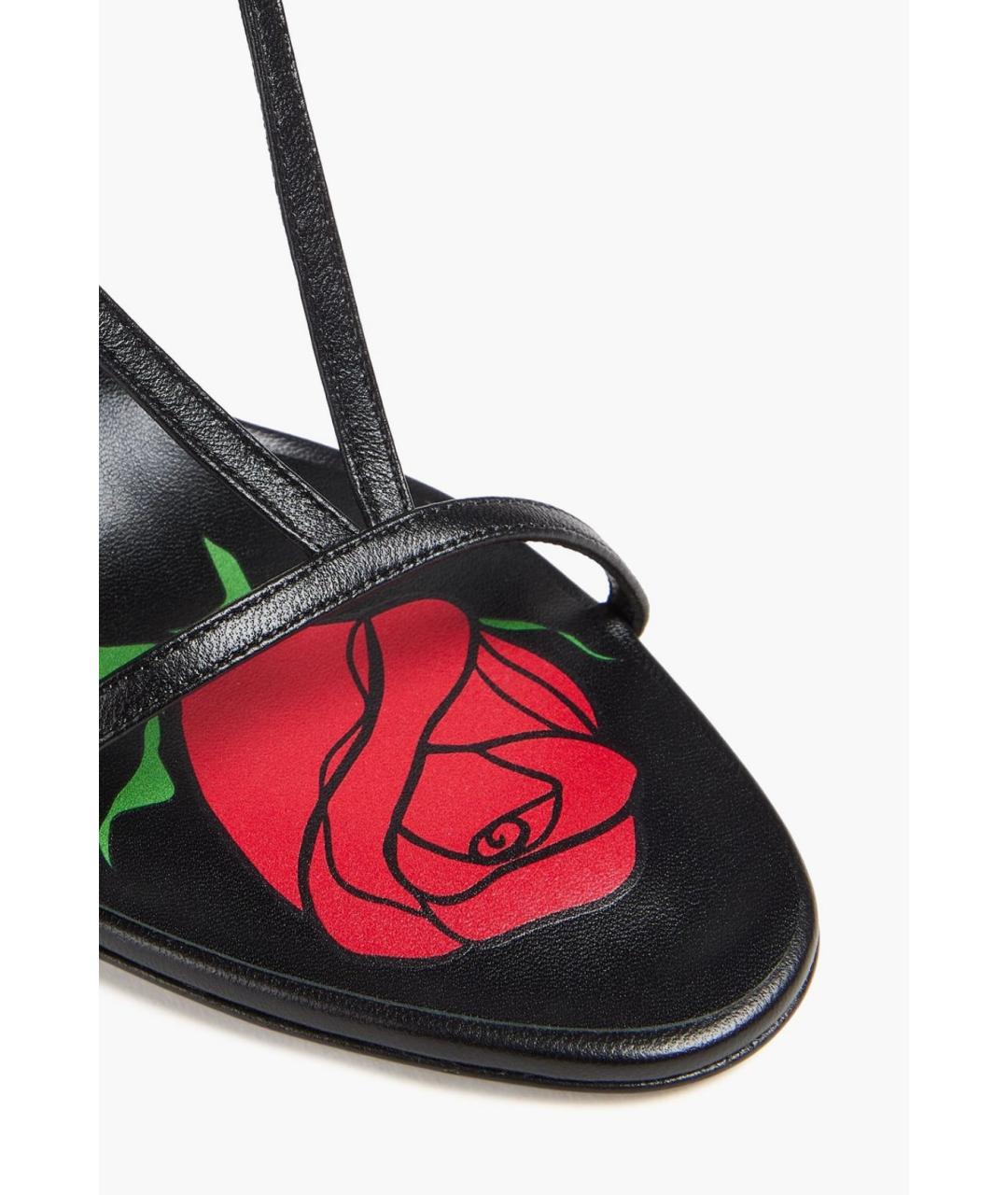 MAGDA BUTRYM Черные кожаные босоножки, фото 4