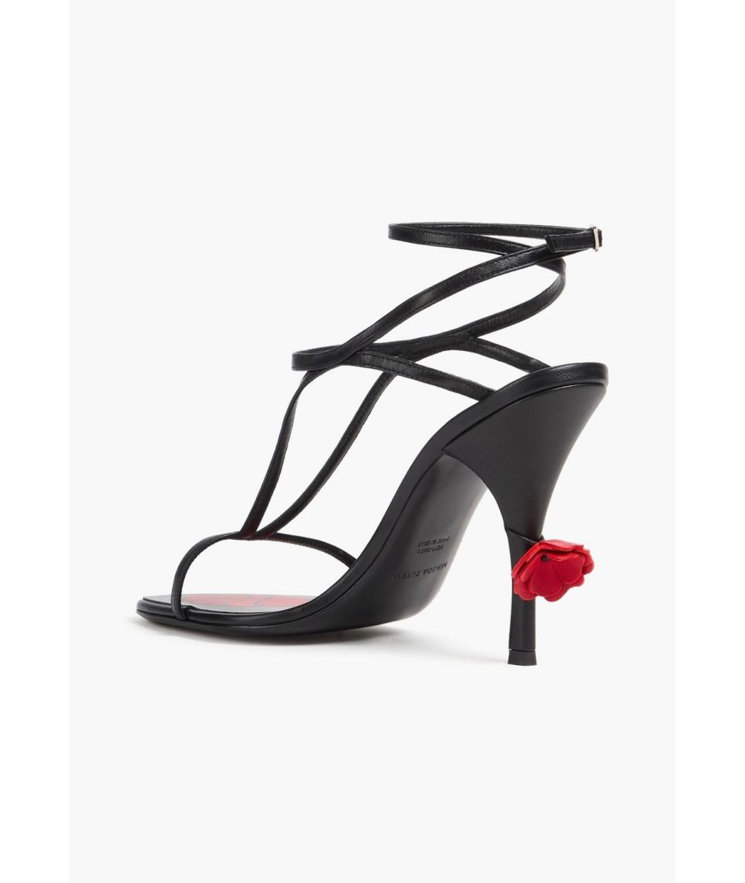 MAGDA BUTRYM Черные кожаные босоножки, фото 3