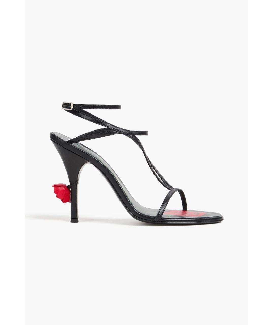 MAGDA BUTRYM Черные кожаные босоножки, фото 5