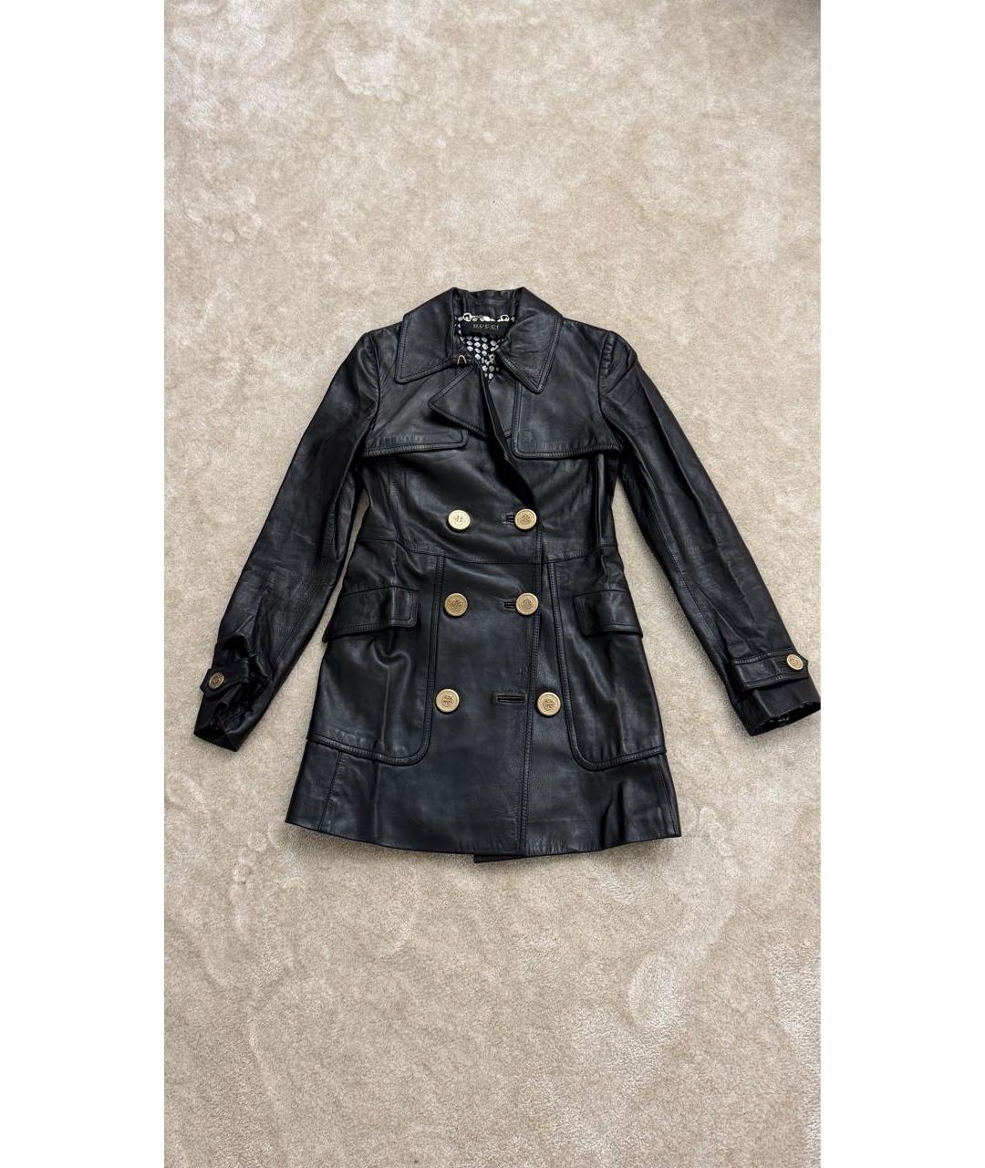 GUCCI Черный кожаный жакет/пиджак, фото 7