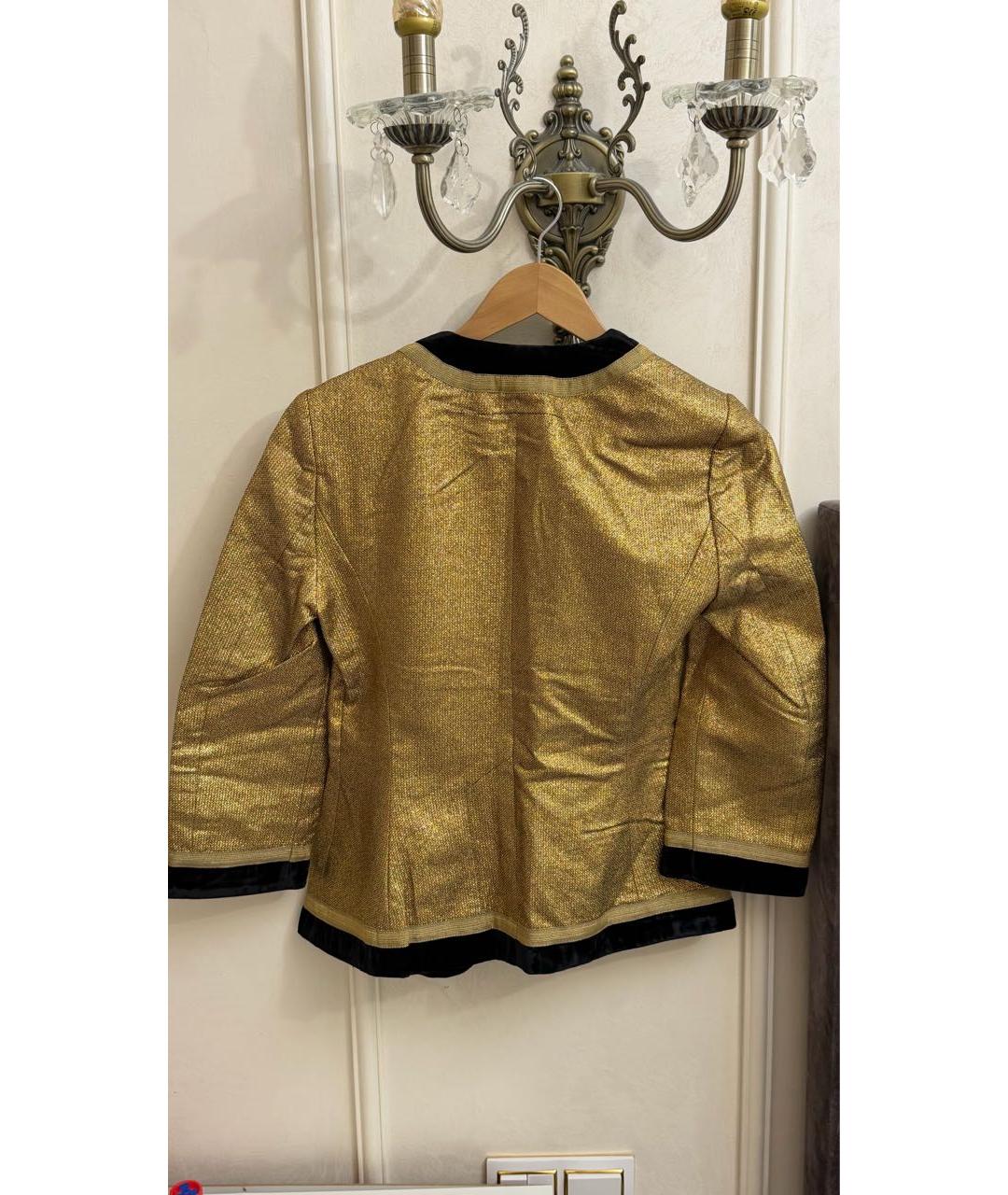 GIVENCHY Золотой вискозный жакет/пиджак, фото 2