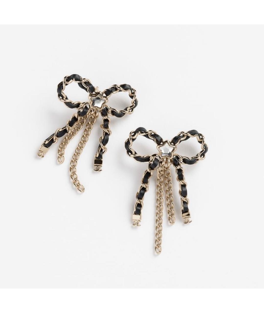 CHANEL Золотые металлические серьги, фото 5