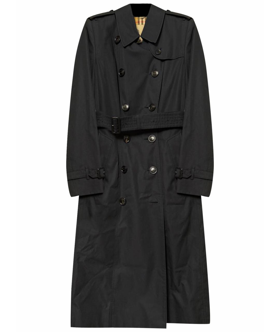 BURBERRY Темно-синий хлопковый тренч/плащ, фото 1