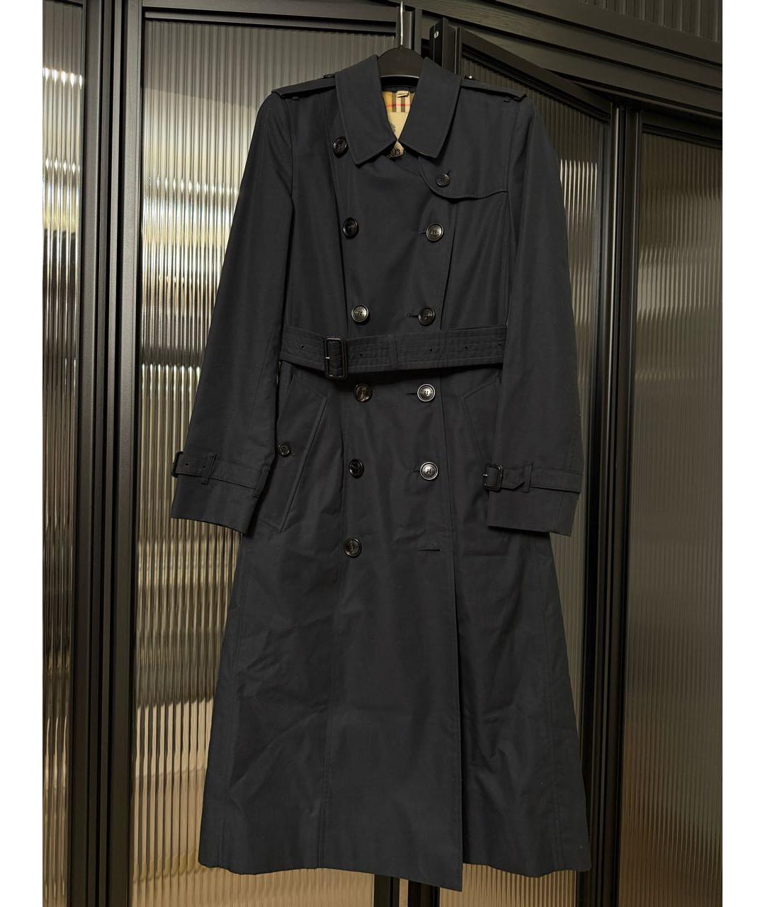 BURBERRY Темно-синий хлопковый тренч/плащ, фото 5