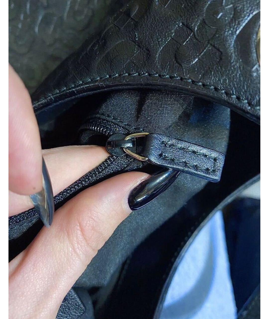 GUCCI Черная кожаная сумка через плечо, фото 4