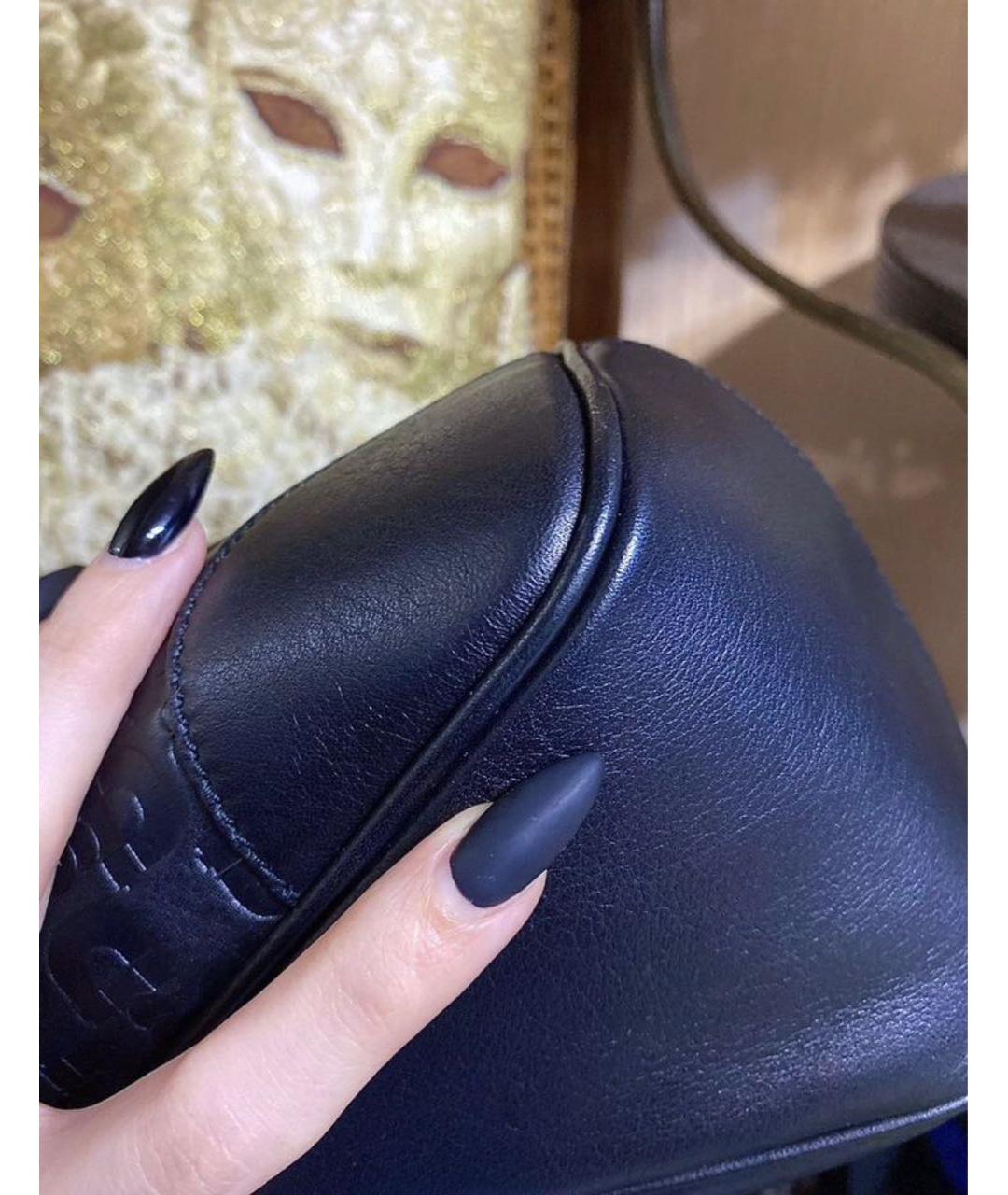 GUCCI Черная кожаная сумка через плечо, фото 7