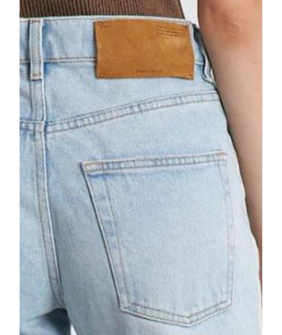 OFF-WHITE Голубые хлопковые джинсы клеш, фото 8