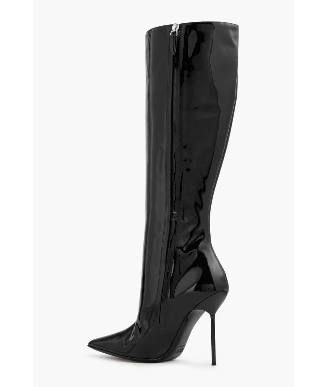 PARIS TEXAS Черные сапоги из лакированной кожи, фото 3