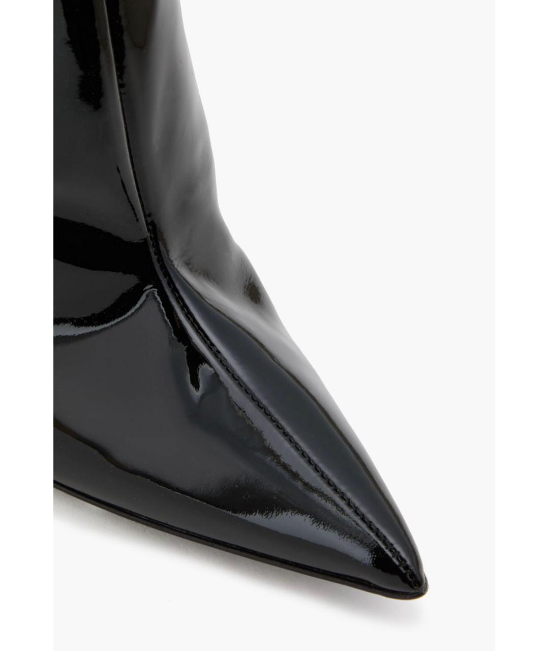 PARIS TEXAS Черные сапоги из лакированной кожи, фото 4