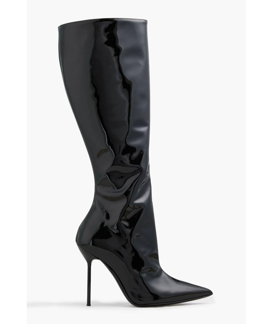 PARIS TEXAS Черные сапоги из лакированной кожи, фото 5