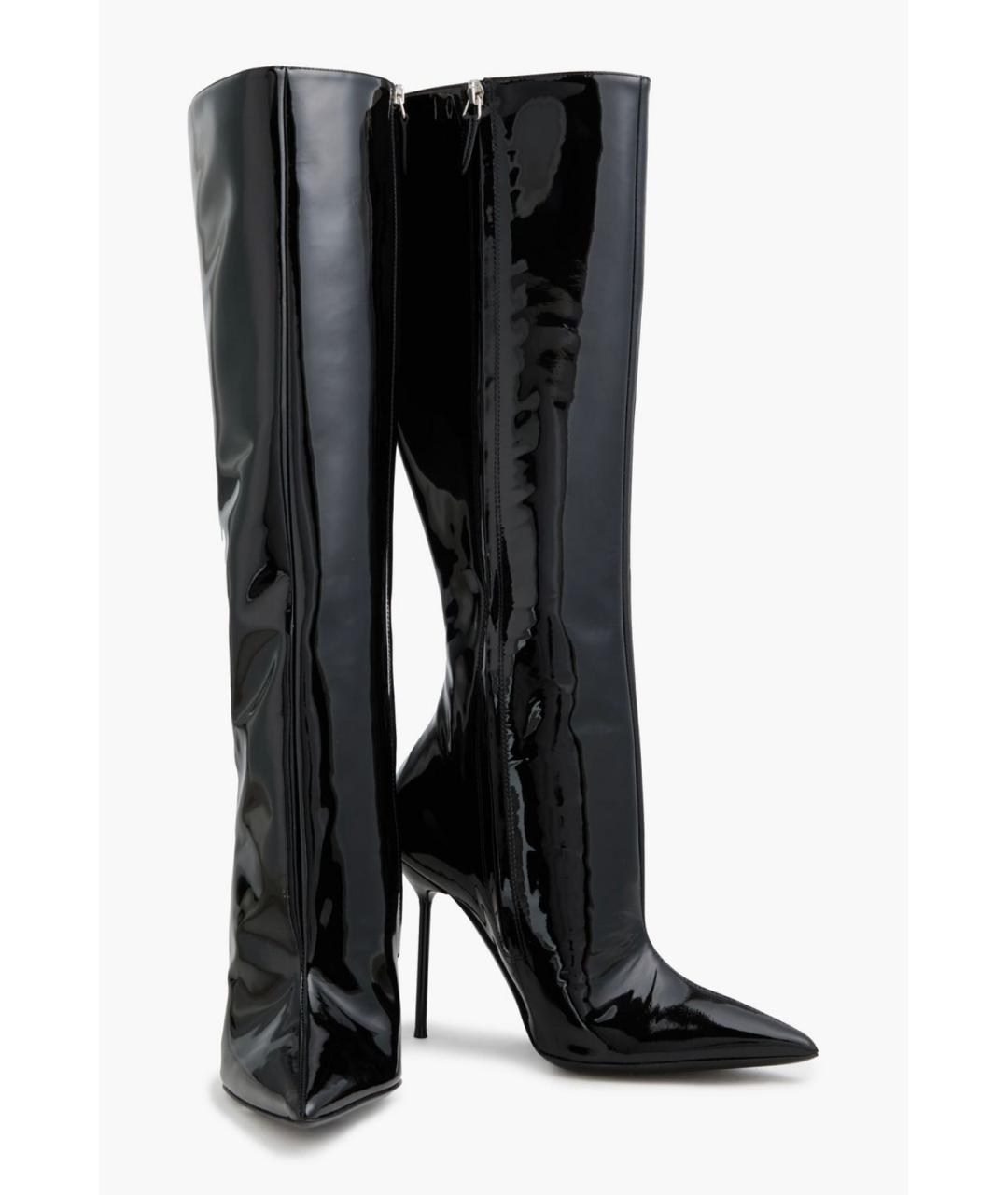 PARIS TEXAS Черные сапоги из лакированной кожи, фото 2