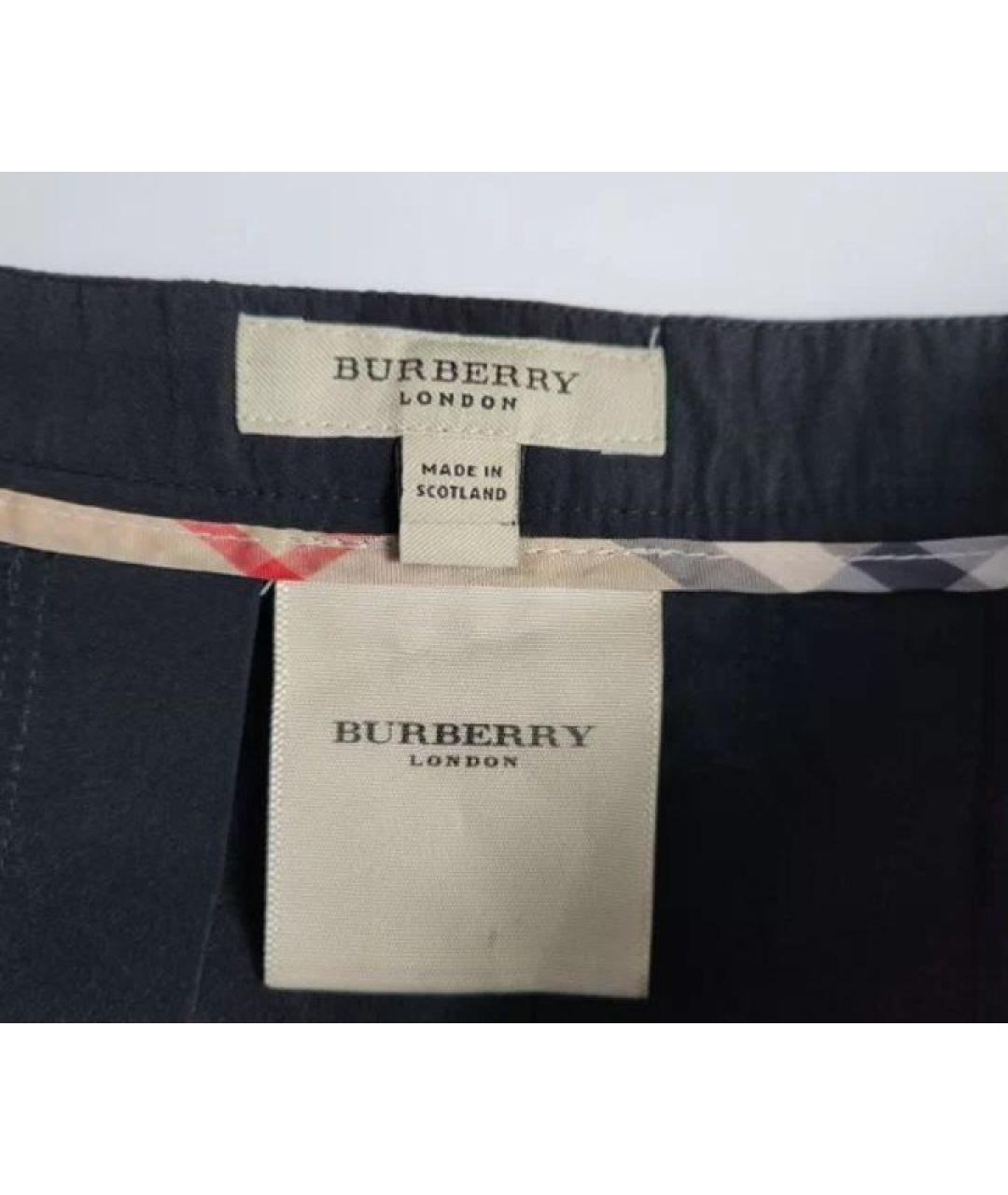 BURBERRY Черная полиэстеровая юбка миди, фото 6