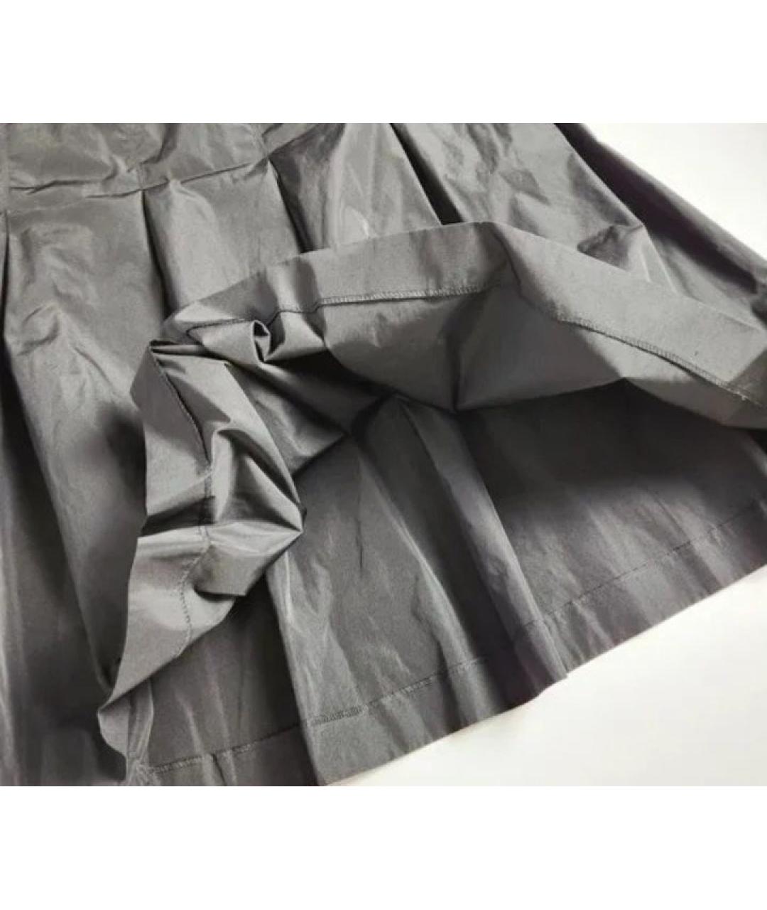 BURBERRY Черная полиэстеровая юбка миди, фото 5