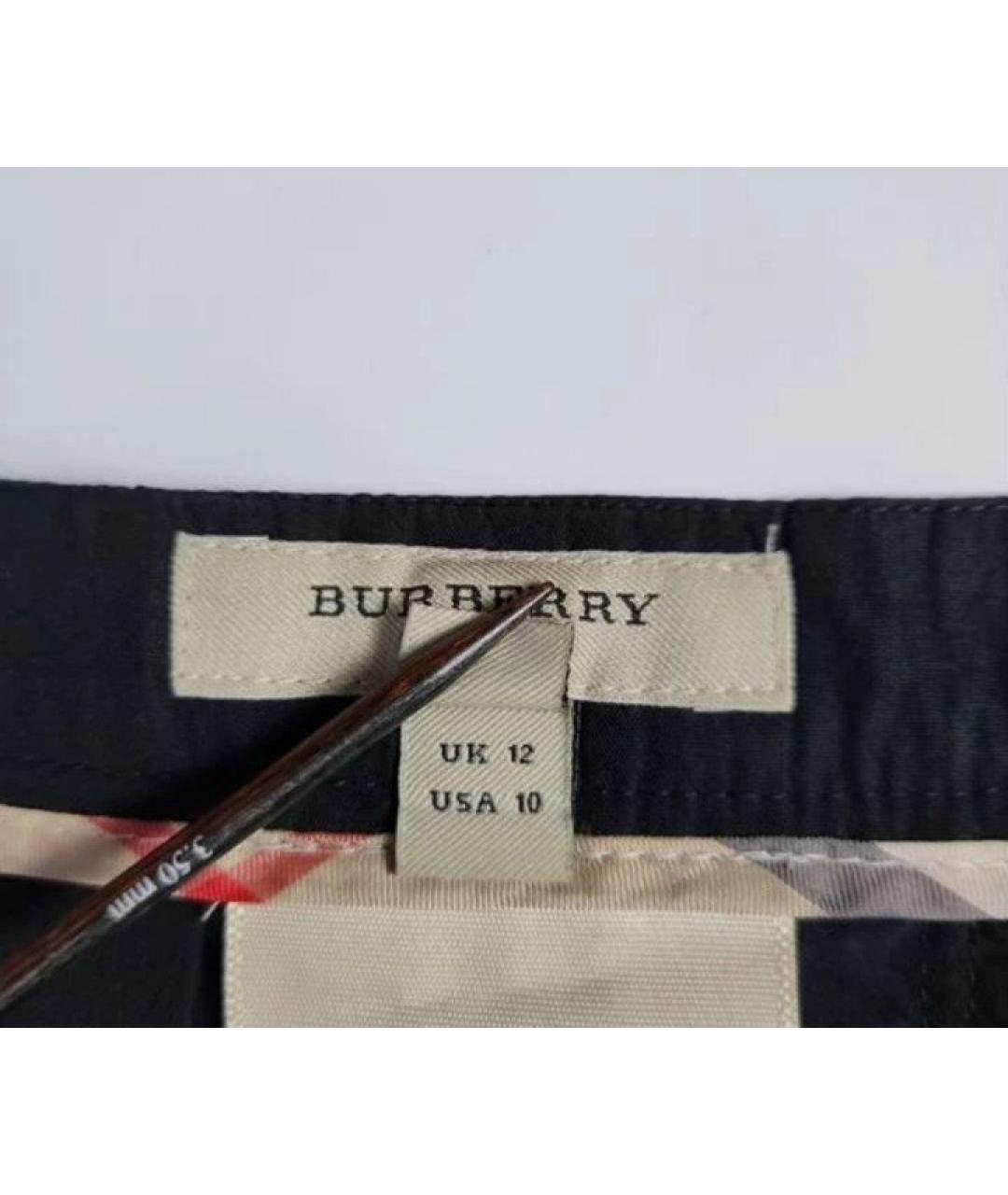 BURBERRY Черная полиэстеровая юбка миди, фото 7