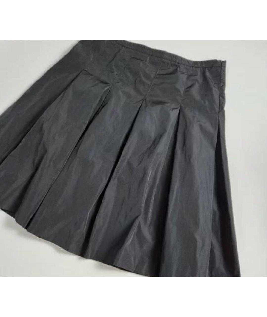 BURBERRY Черная полиэстеровая юбка миди, фото 2