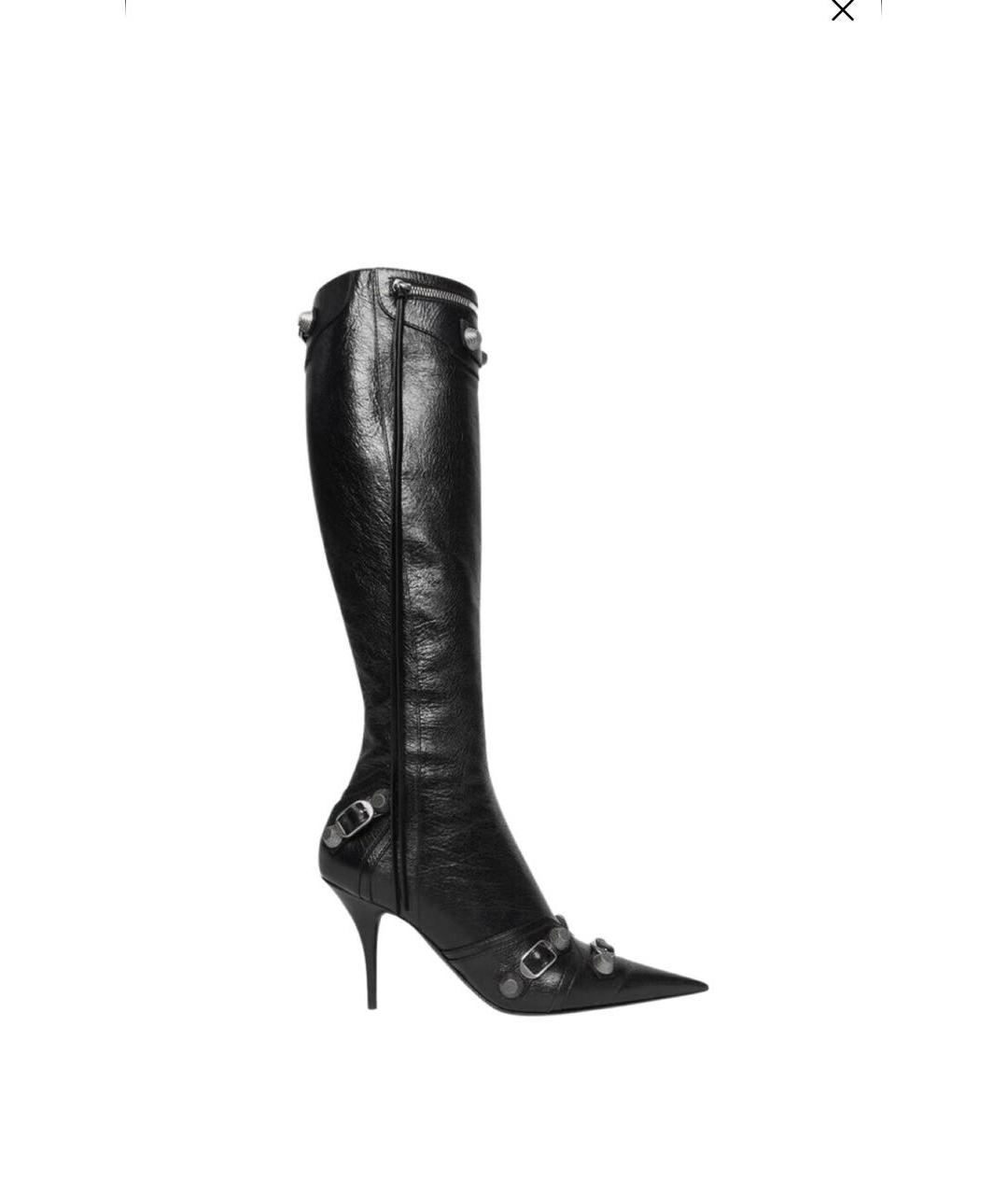 BALENCIAGA Черные кожаные сапоги, фото 5