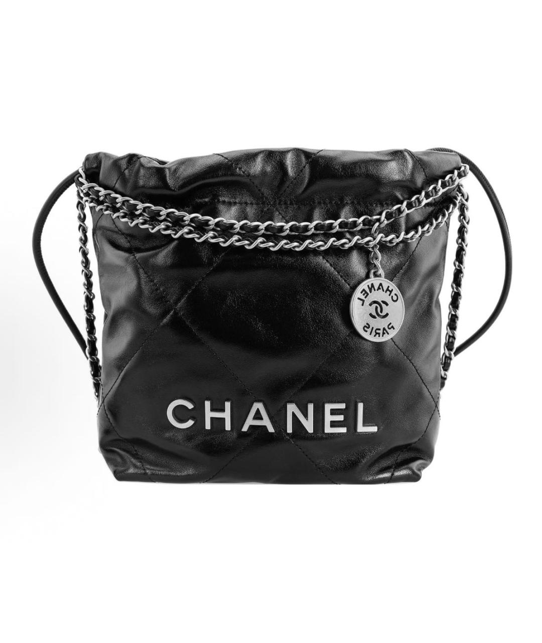 CHANEL Черная кожаная сумка тоут, фото 3