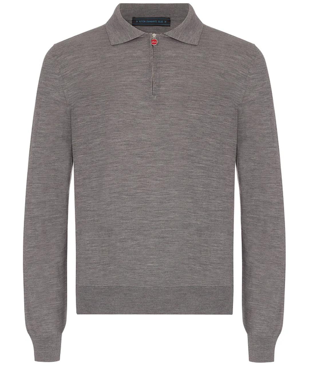 KITON Серый шерстяной джемпер / свитер, фото 1