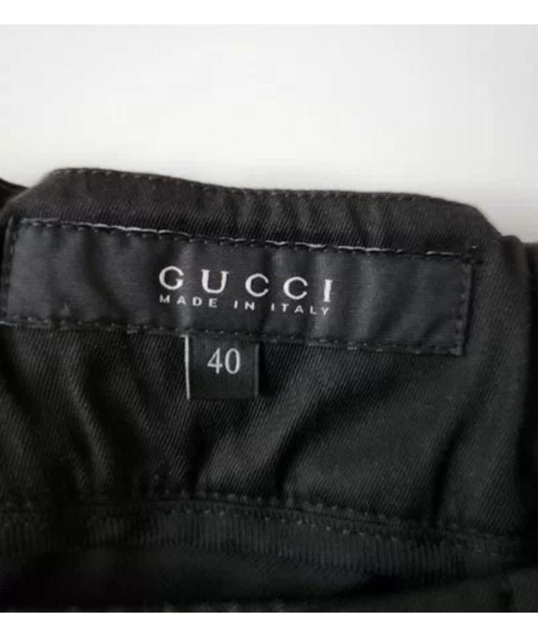 GUCCI Черные шерстяные брюки узкие, фото 4