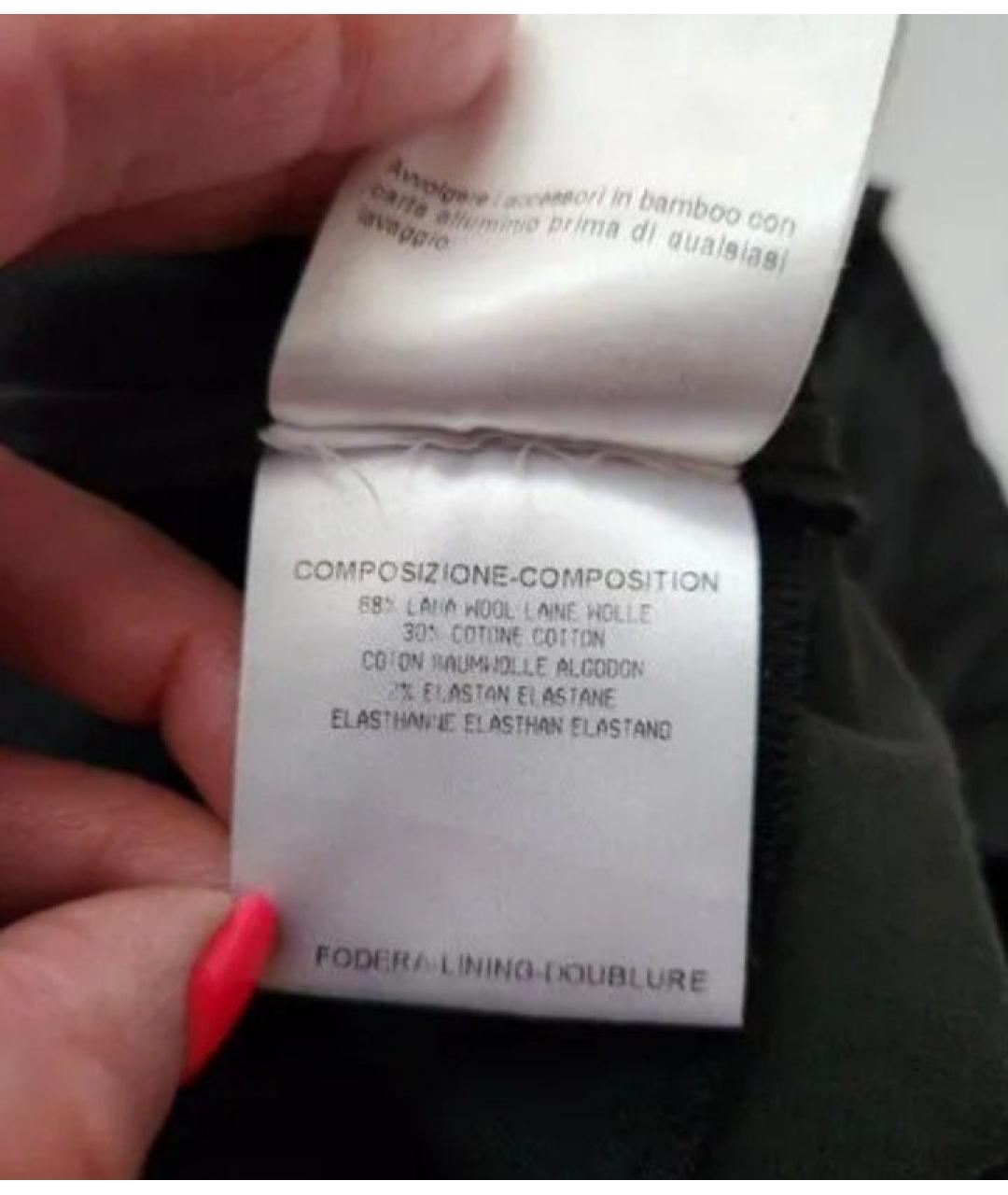 GUCCI Черные шерстяные брюки узкие, фото 5