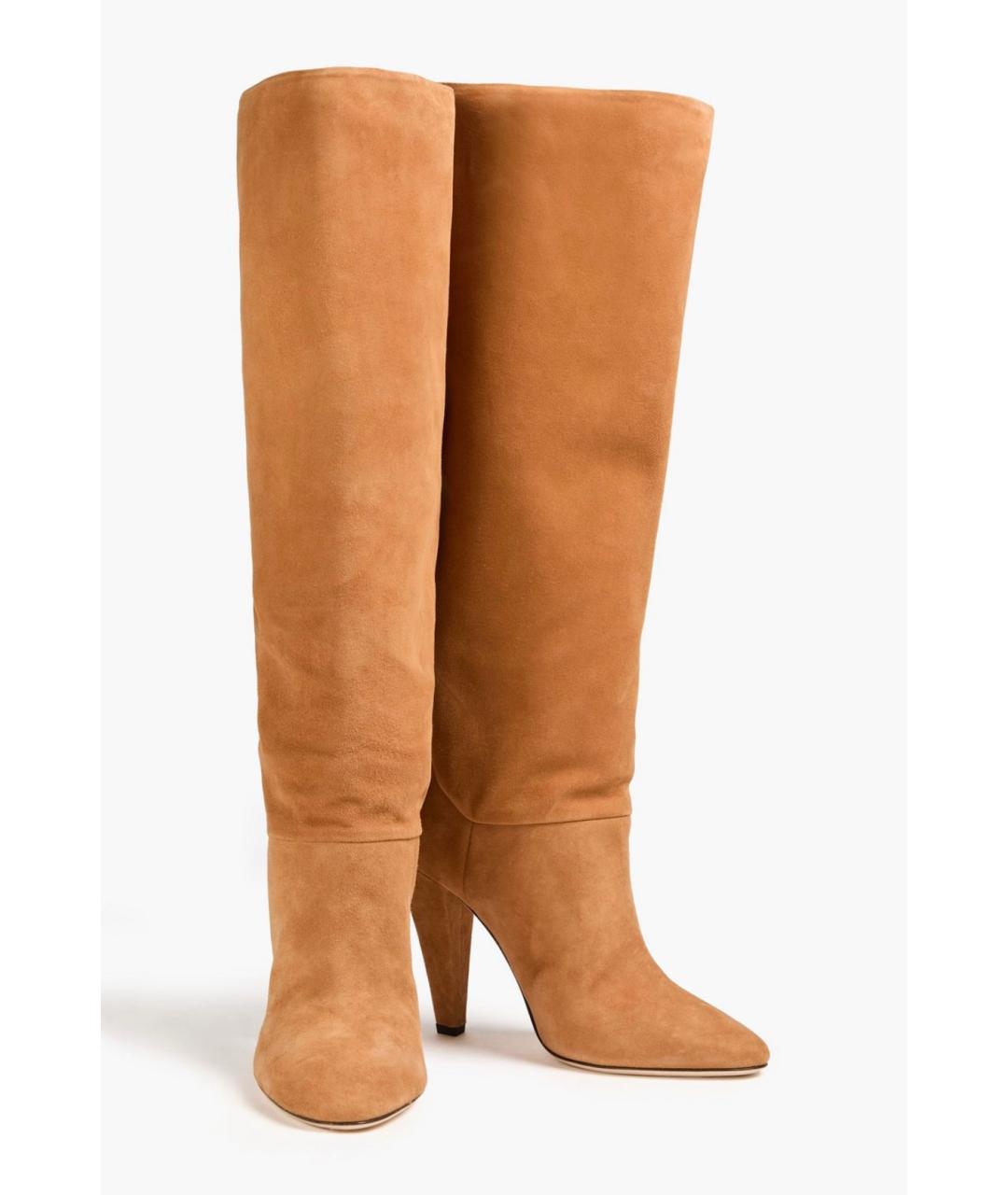 PARIS TEXAS Бежевые замшевые сапоги, фото 2