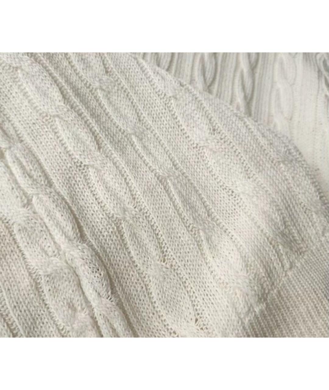 RALPH LAUREN Белый льняной джемпер / свитер, фото 4