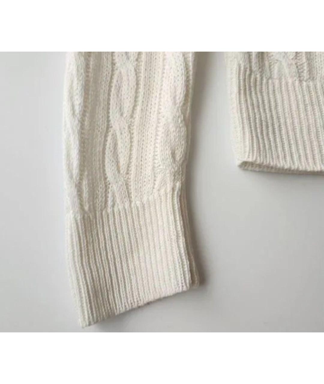 RALPH LAUREN Белый льняной джемпер / свитер, фото 6