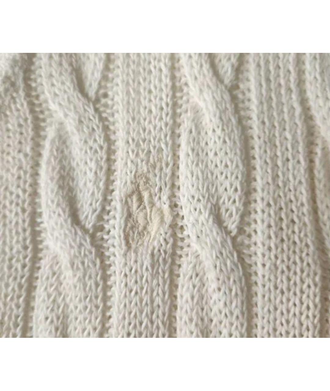 RALPH LAUREN Белый льняной джемпер / свитер, фото 3