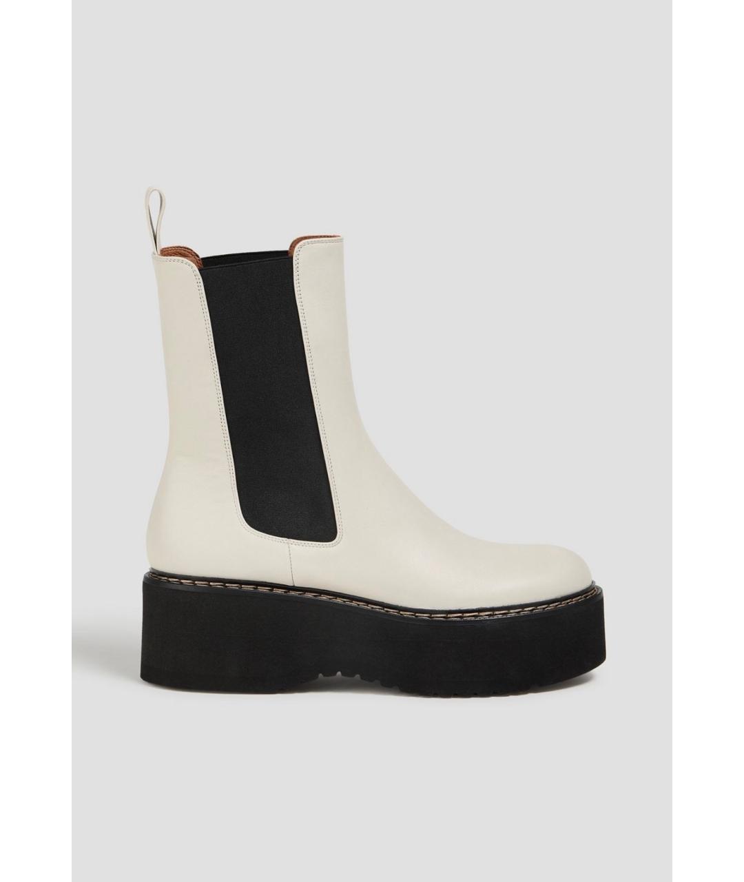 PARIS TEXAS Белые кожаные ботинки, фото 5